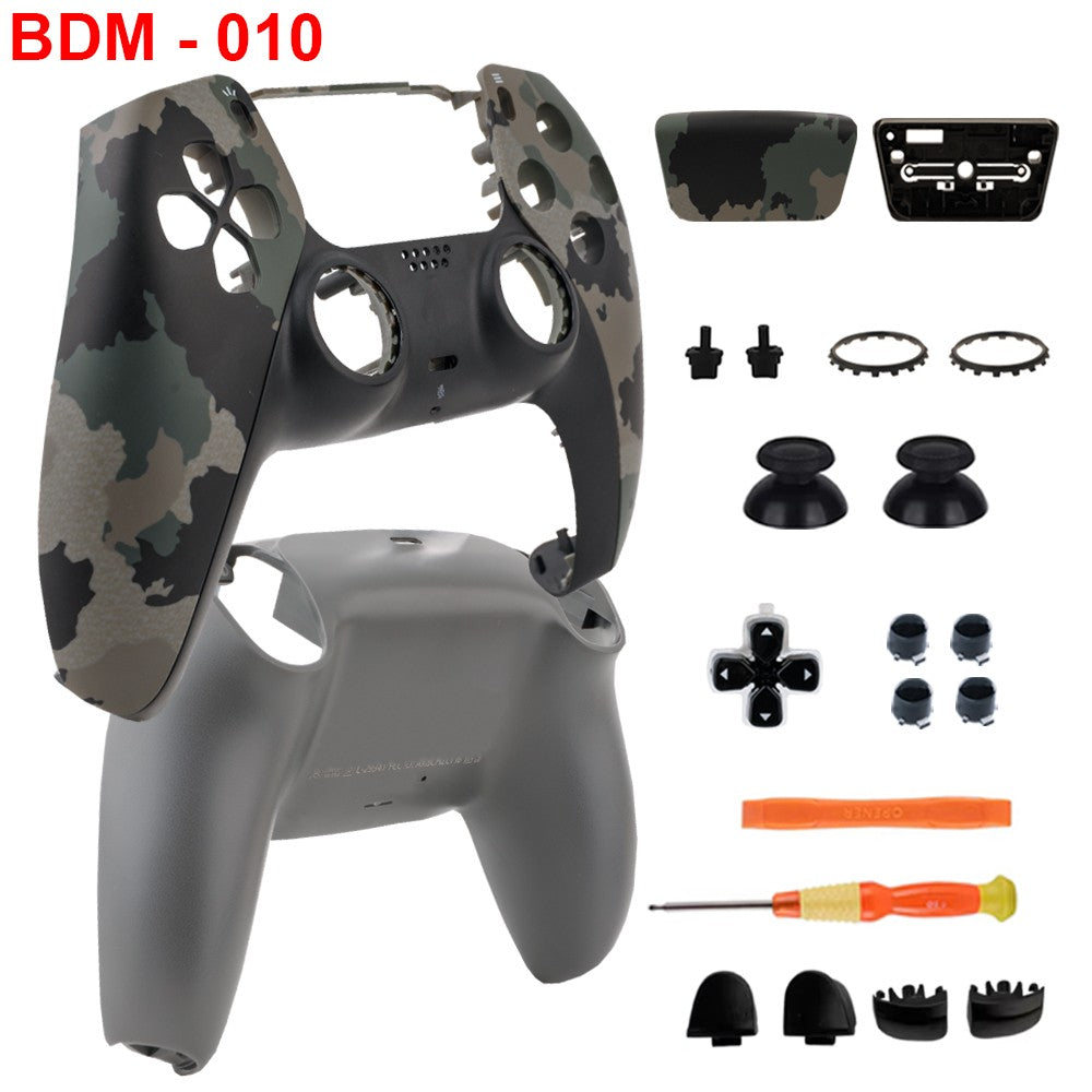 For PS5 Controller Replacement Shell Full Cover Faceplate DIY Mod Kit Anti-Scratch BDM-010 020 030 040 050 Game Accessories