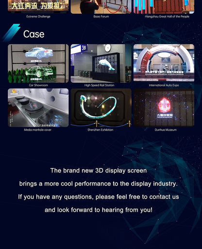 Hologram 3D Ventilador Fan Advertising Display Luces Led light Sign Holographic Player Support Images Video Draw Audiences