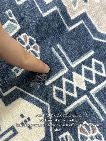 VIKAMA Simple Geometric Wind Kitchen Floor Mat Living Room Floor Carpet Entrance Door Mat Corridor Door Non-slip Foot Mat