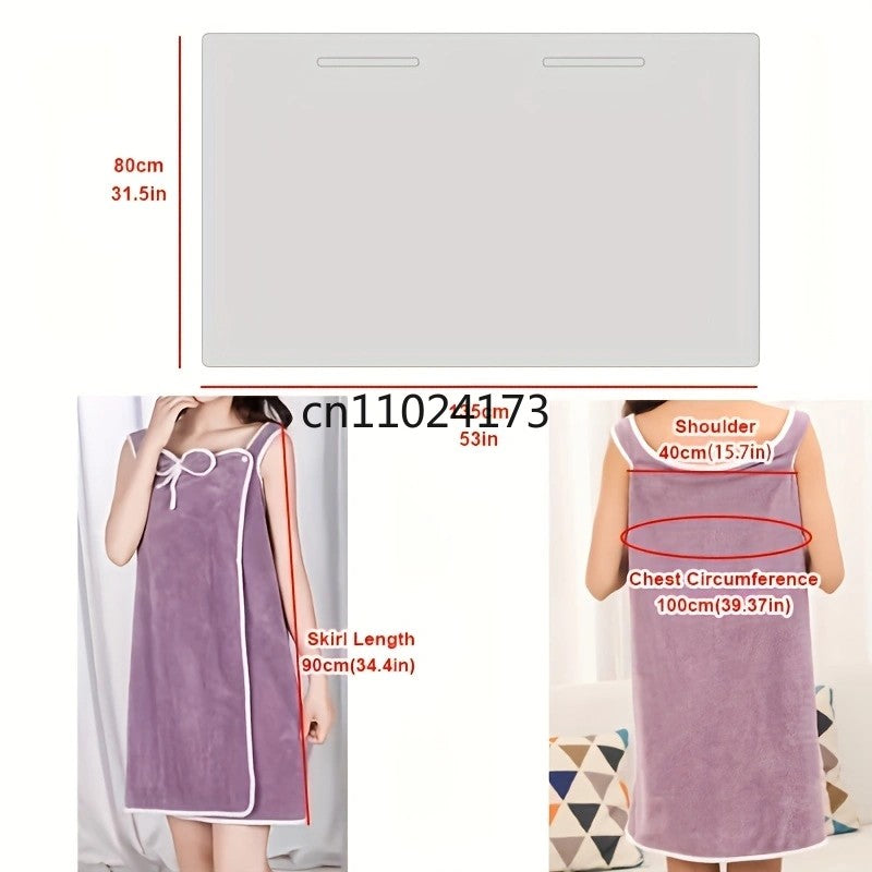 Womens Bath Towels Girls Wearable Fast Drying Bathing Beach Spa Bathrobes Wash Clothing, Shower Bath And Gym Towel