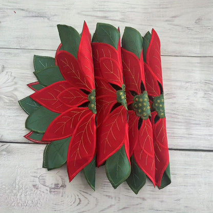 4/2PCS 35X35CM Christmas Embroidered Table Flag Tablecloth European Embroidered Placemat Modern Nordic Circular Cover Tablecloth