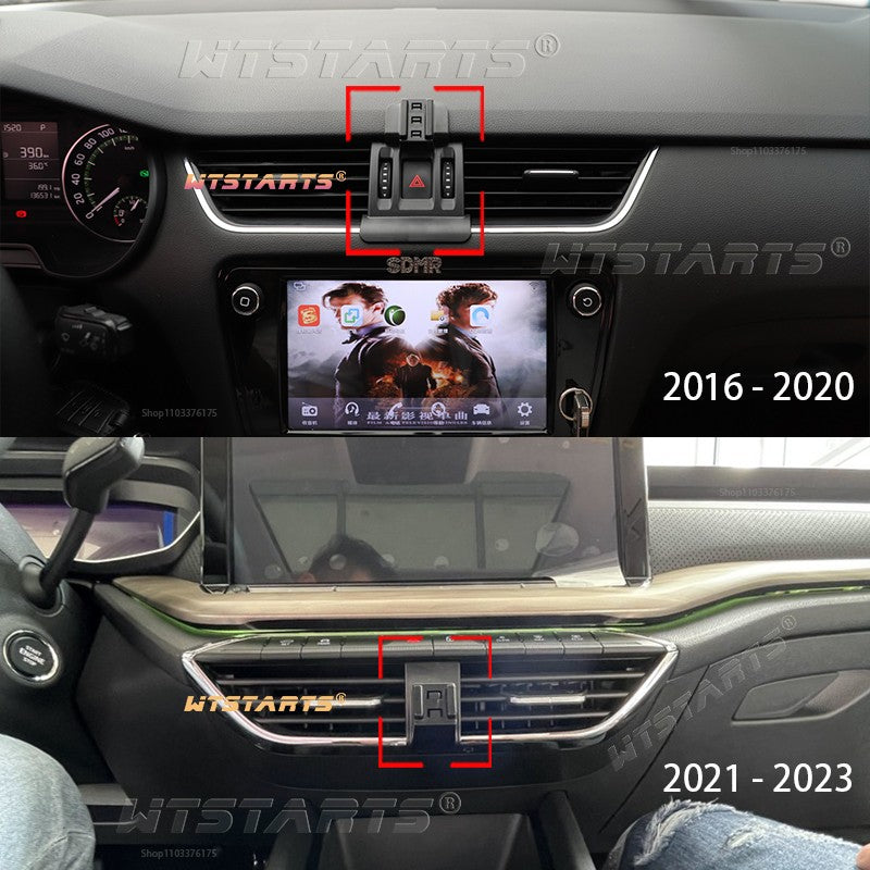 Para Skoda Octavia/PRO 2016-2023 Suporte de Celular Ajustável para Carro Suporte Móvel Gravidade GPS Rotativo Acessórios de Navegação
