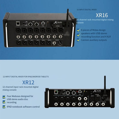 Mesa de Som Digital Controlada por Tablet XR18, Console Profissional de Mixer de DJ com DSP para Sistema de Áudio com Line Array