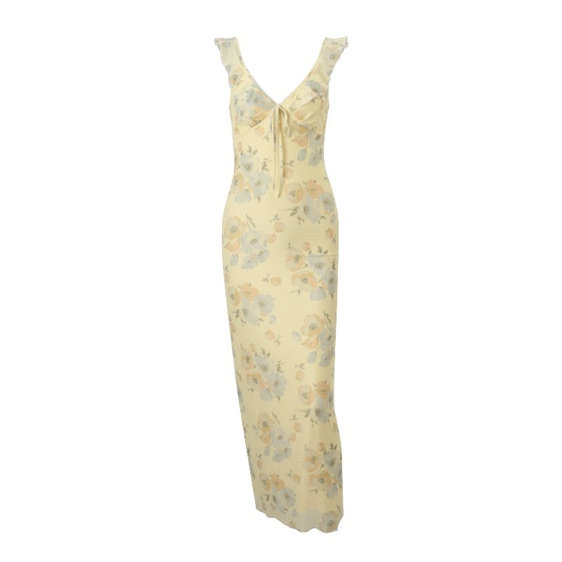 WhereMery Fashion Women Floral Printed Maxi Dresses Sexy Lady Off Shoulder Backl