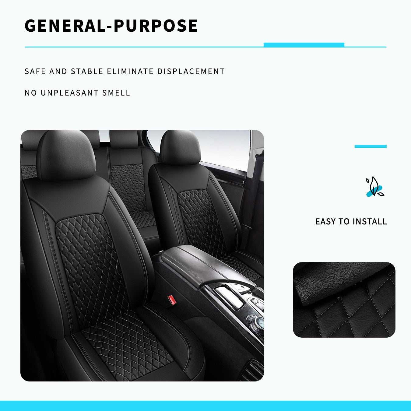 Conjunto Completo de Capas de Assento de Carro Universais para SUV Sedan Van - Banco Traseiro Dividido Dianteiro Proteção Interna Automotiva 0910