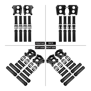 Motorcycle CNC Engine Lifter Tappet Pushrod Cover Black Chrome For Harley Softail Touring Dyna Twin Cam Electra Glide Road King