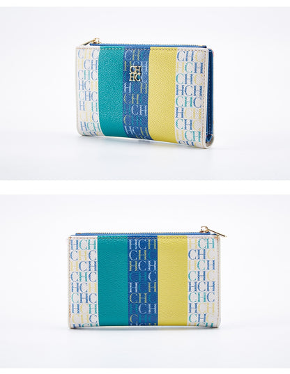 Printed Women's Long Wallet Luxury Brand Retro Classic PVC Material 2025 New Fashionable Simple Card Bag