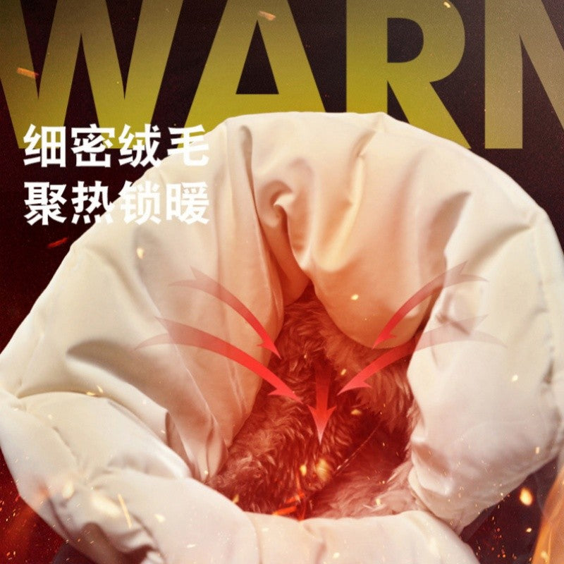 Outdoor Plush Warm Men's Snow Boots Winter Couple Cotton Shoes Down Non-Slip Waterproof Fashion Kids Shoes Slip on Soft Sneakers