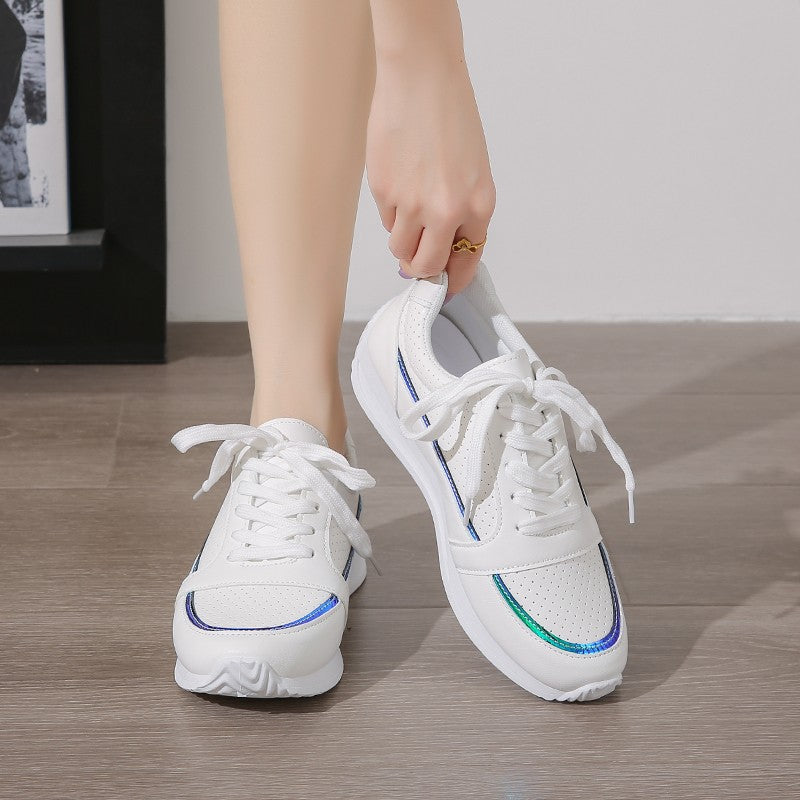 2025 Women's Mesh Sneakers Patchwork Lace Up Flat Shoes for Women Lightweight Female Shoes Classic Versatile Zapatillas De Mujer