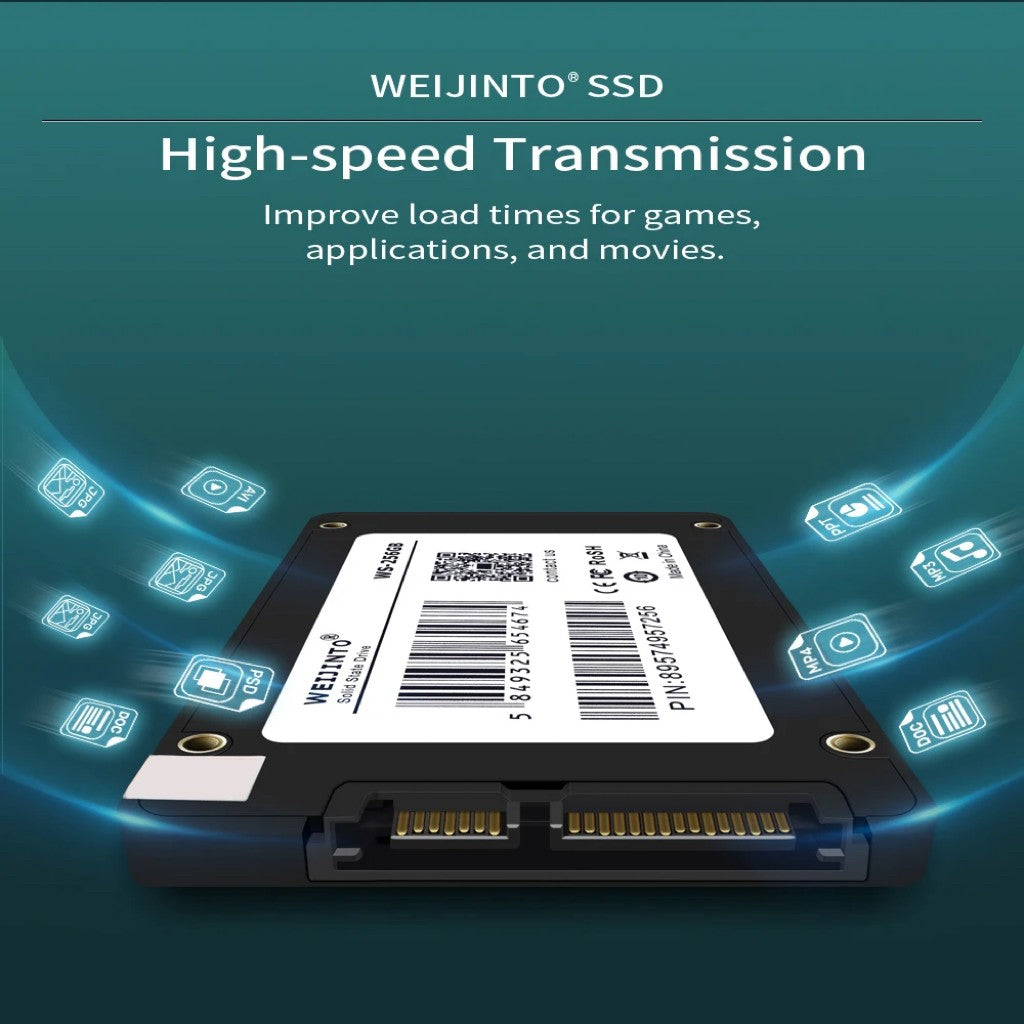 WEIJINTO SSD SATAIII 128 GB 256 GB 512 GB 480 GB 360 GB 2,5 polegadas 500 GB 720 GB 960 GB 1 TB Unidade de estado sólido interna para desktop e laptop
