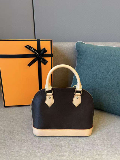 2025 Luxury Shoulder Bag with Original Logo Women's Classic Canvas Shell Bags Fashion Designer Brand Handbag Adjustable Strap