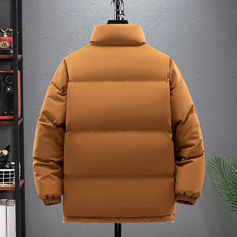 Jaqueta de Pesca Masculina Inverno Marca na Moda Gola Alta Jaqueta Acolchoada Solta Adolescentes Quente À Prova de Frio Casaco Tamanho Grande