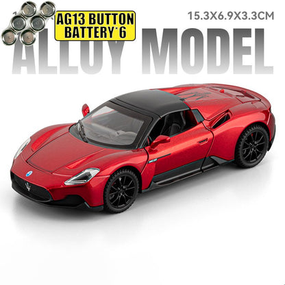 1:32 Maserati MC20 Supercar Alloy Diecast Model Car Boy’s High Simulation Miniature Holiday Present & Home Trendy Ornament Toys