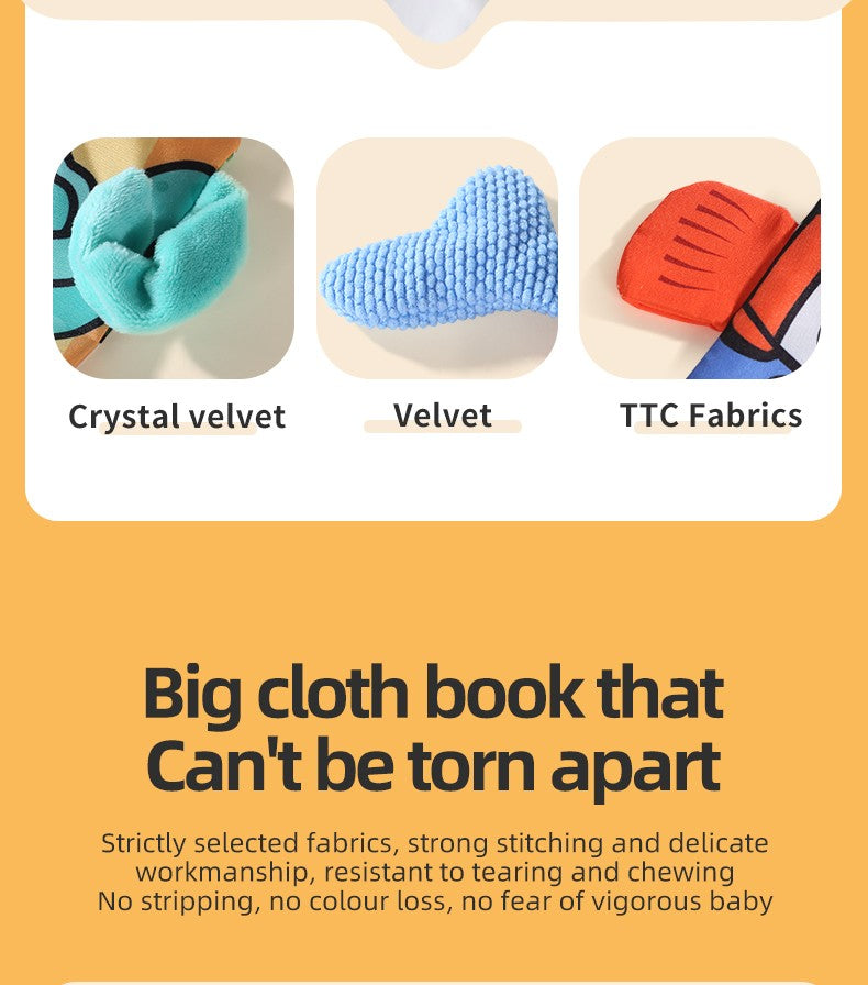 Puzzle Early Education Toys Ocean Style Baby Cloth Books 4 Page Soft Washable Tearable Toy for 0-3 Year Old Babies Newborn Gift