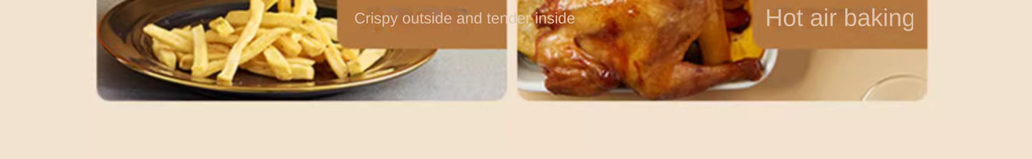 Flip-free air fryer double-layer fryer household large-capacity electric fryer fully automatic French fries machine