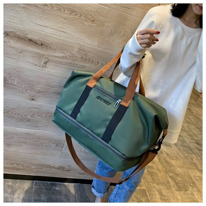 Mala de Viagem Esportiva de Grande Capacidade Bolsa de Viagem de Curta Distância Portátil Bolsas de Fitness Bolsa de Ombro Transversal Bolsas Masculinas Esportivas Impermeáveis ​​B