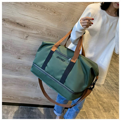 Mala de Viagem Esportiva de Grande Capacidade Bolsa de Viagem de Curta Distância Portátil Bolsas de Fitness Bolsa de Ombro Transversal Bolsas Masculinas Esportivas Impermeáveis ​​B