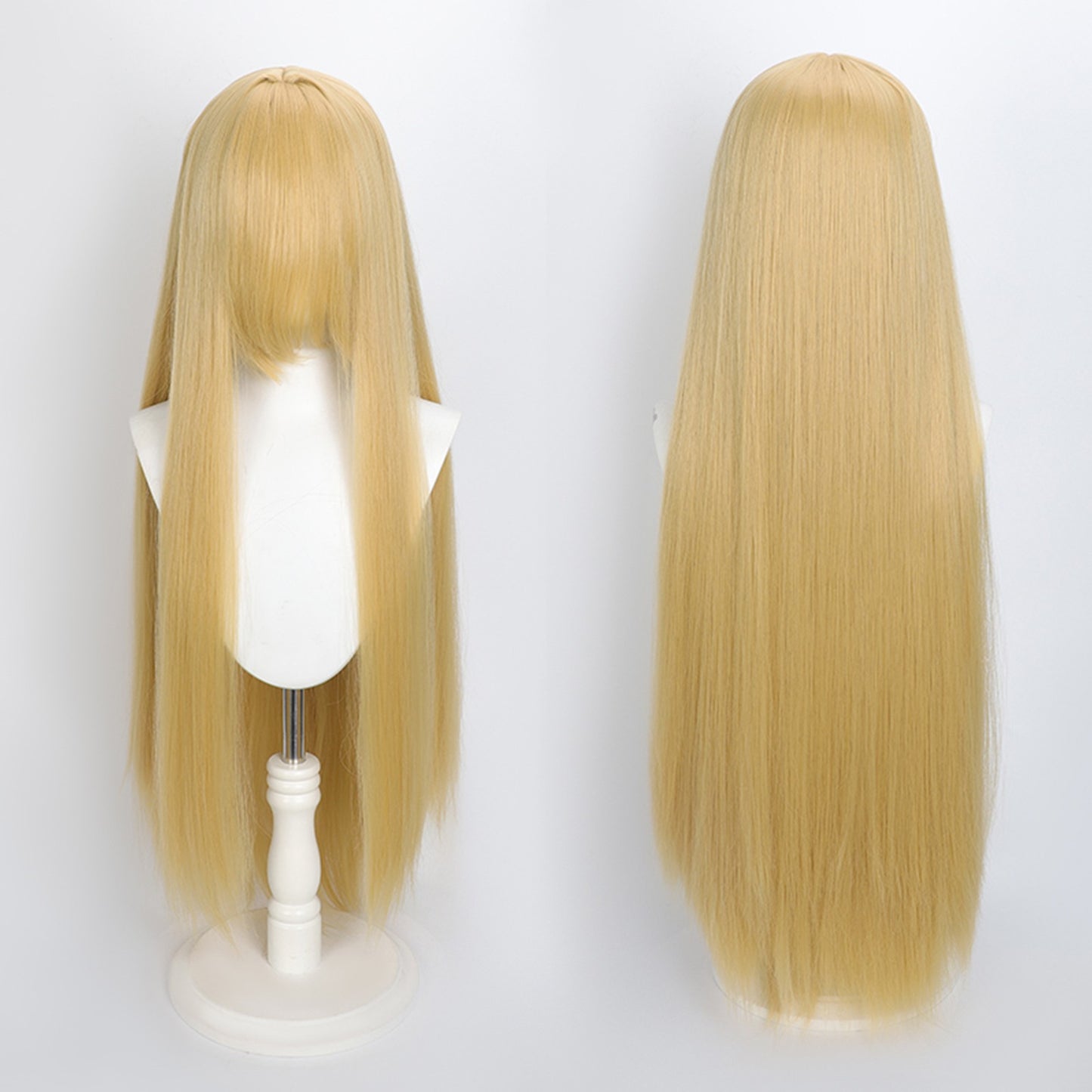 Peruca Colorida de 100cm Longa Lisa Cosplay Anime Fantasia Festa Perucas Sintéticas Resistentes ao Calor