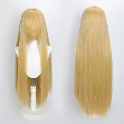 Peruca Colorida de 100cm Longa Lisa Cosplay Anime Fantasia Festa Perucas Sintéticas Resistentes ao Calor