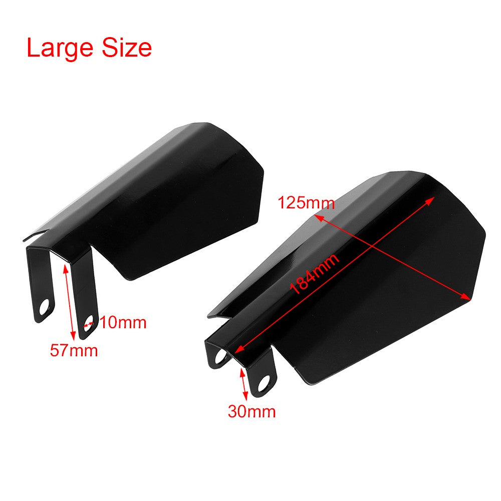 Par de Protetores de Mão de Motocicleta Sombra Preta com Corte de Caixão para Harley Sportster XL Dyna Baggers Proteção Contra Vento e Queda