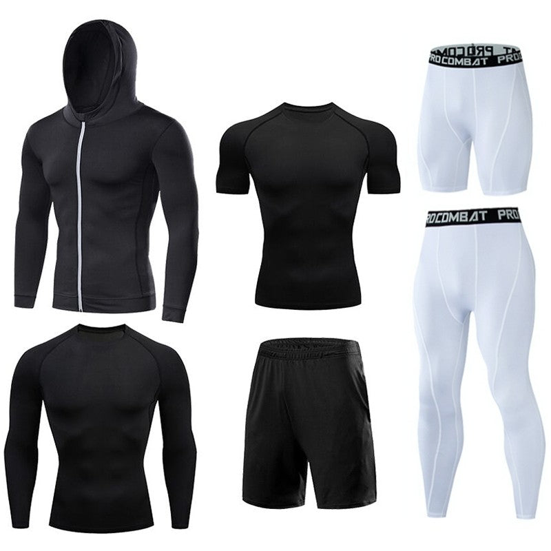 Men's Running Compression Tshirts Quick Dry Soccer Jersey Fitness Tight Sportswear Gym Sport Short Sleeve Shirt Breathable