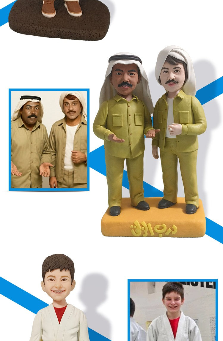 Custom Handmade Bobblehead Figure, Personalized Clay Doll on Photos, Real Person Figurine 3D Customization, Christmas Gift for M