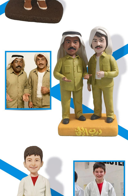 Custom Handmade Bobblehead Figure, Personalized Clay Doll on Photos, Real Person Figurine 3D Customization, Christmas Gift for M