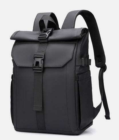 Men's Backpack Roll Top Bag Waterproof Laptop Compartment for Work Travel School Bag Hiking Bookbag Mens Gifts