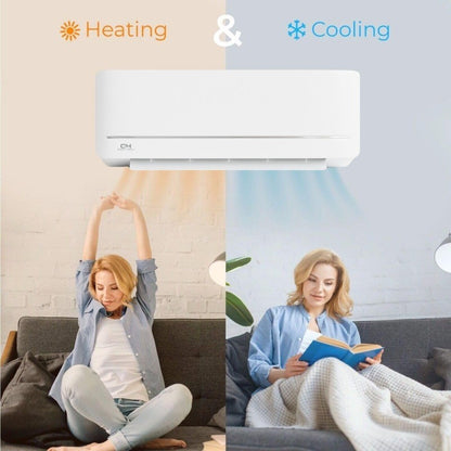 Ar Condicionado e Bomba de Calor Mini Split sem Dutos de Parede de Zona Única Cooper & Hunter 9.000 BTU 115V – 21.5 SEER2