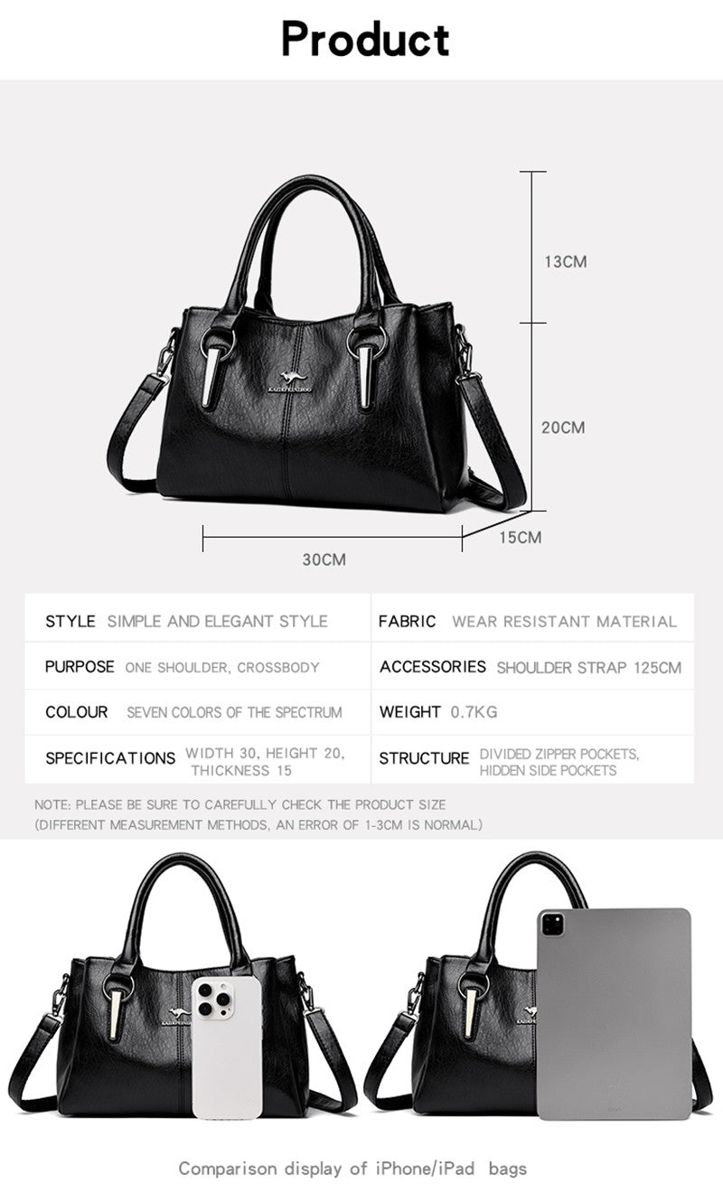 High Quality Cow Leather Ladies Handbags Fashion Luxury Female Messenger Tote Bags Women Genuine Leather Shoulder Crossbody Sac