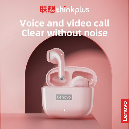 Fone de Ouvido TWS Original Lenovo LP40 Pro 100% Sem Fio Bluetooth 5.1 Esportivo com Redução de Ruído Controle de Toque 250mAh Novo 2022