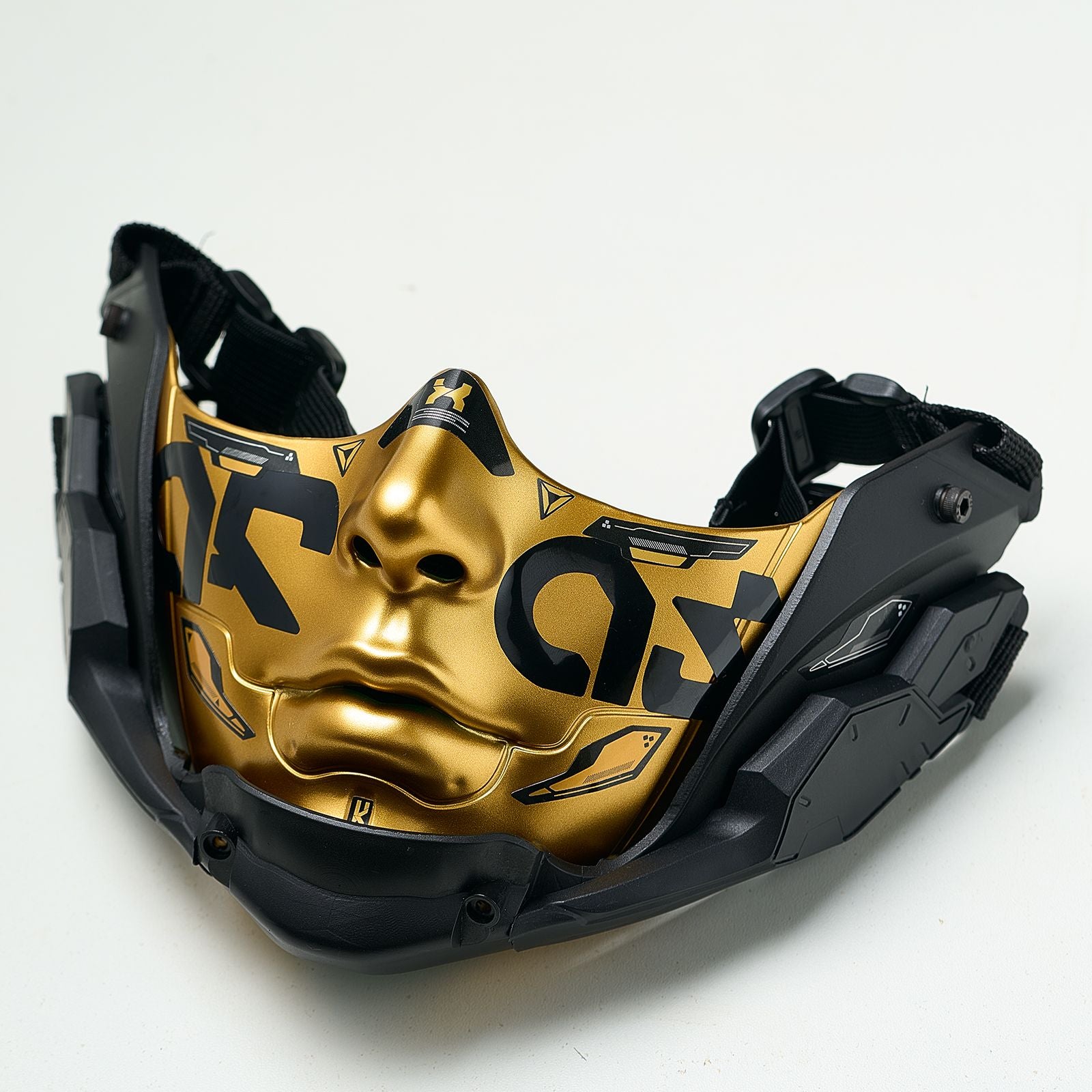 14 Color Two Sizes Cyberpunk Half Face Mask Halloween Cosplay Mask Adjustable Strap Breathable Comfort Party Costume Face Cover