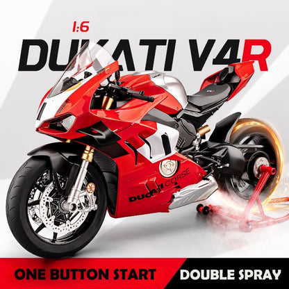 Simulação Liga 1:6 Ducati V4S Modelo de Motocicleta de Corrida Diecast Liga de Moto Brinquedo Coleção Miniatura Carro Decoração de Casa