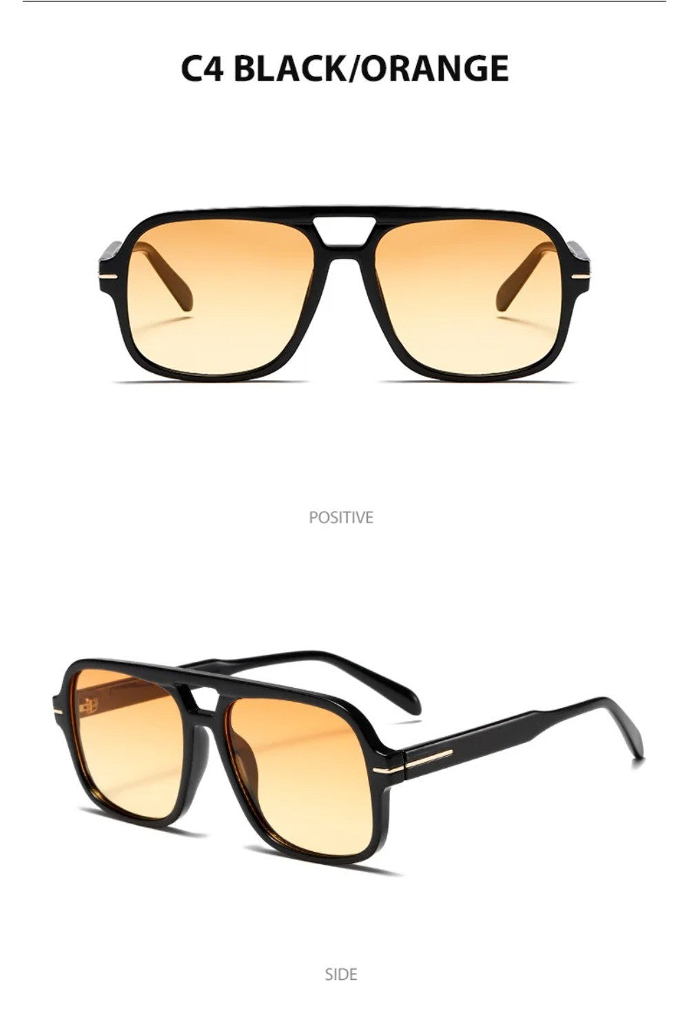 3507 Double Bridge Square Aviator Sunglasses - UV400 Vintage Pilot Style, Retro Classic Sun Glasses for Men Women Unisex 411240