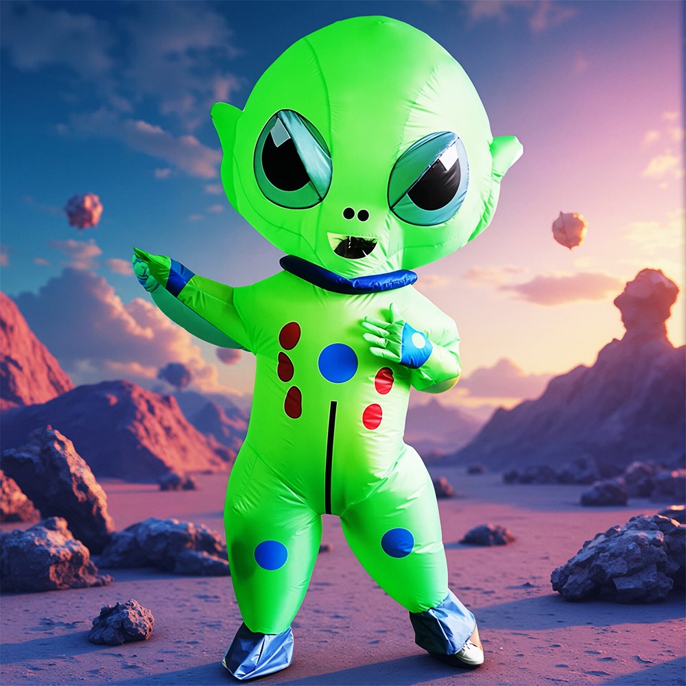 Fancy Funny Mascot Astronaut ET Inflatable Alien Costume Suit Dress Adult Purim Halloween Carnival Anime Party Cosplay Costumes