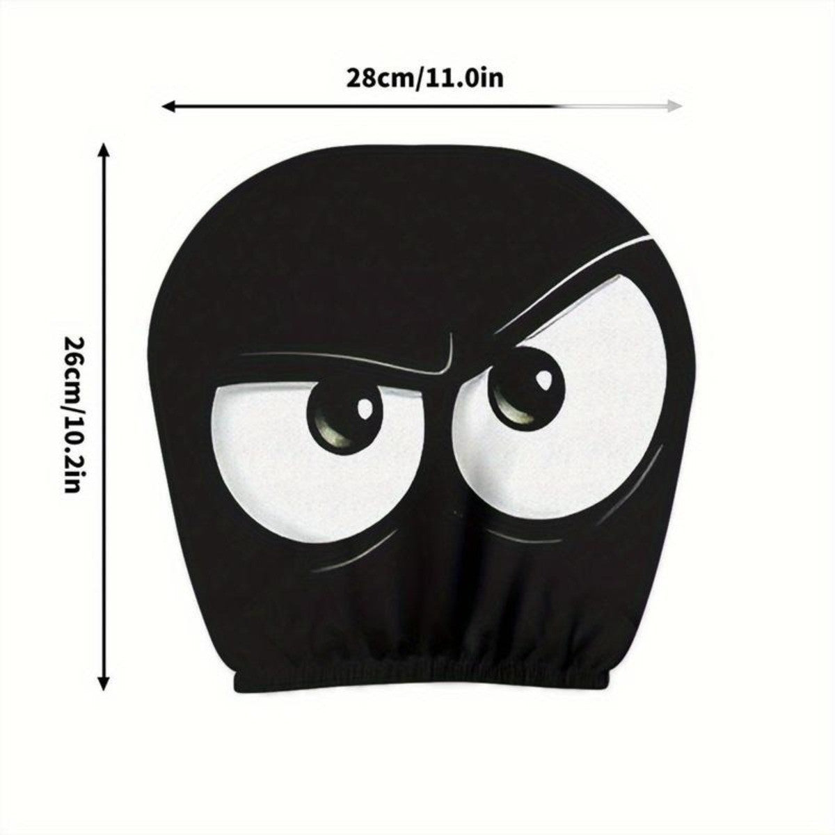 2pcs Angry Cartoon Eyes Car Headrest Covers, Easy Installation, Long Drive Fatigue Relief, Car Lovers Gifts, Car Interior Decor