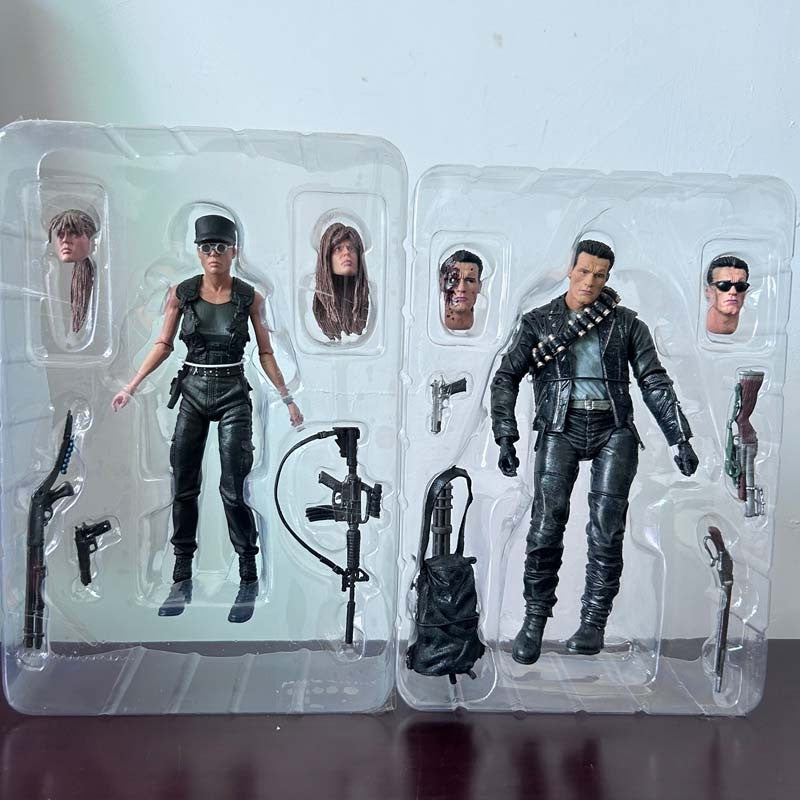 NECA Figure Terminator 2 Judgment Day T800 Sarah Connor T-800 Arnold Schwarzenegger Commando Action Figure Model Collectible Toy