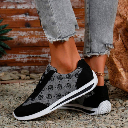 Women Thick Soled Cross Round Head Thin Fashion Shoes Women Comfortable  Breathable Casual Wear-resistant Shoes Zapatos De Mujer