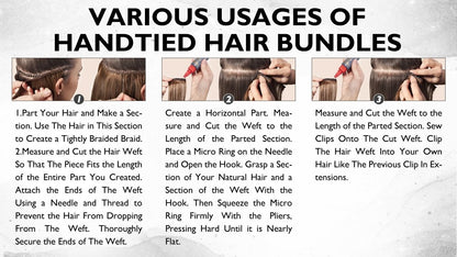 Full Shine Virgin Flat Silk Weft Sew In Hair Bundle Straight Human Hair Extensions 100% Real Human Hair Weft For Women For Salon