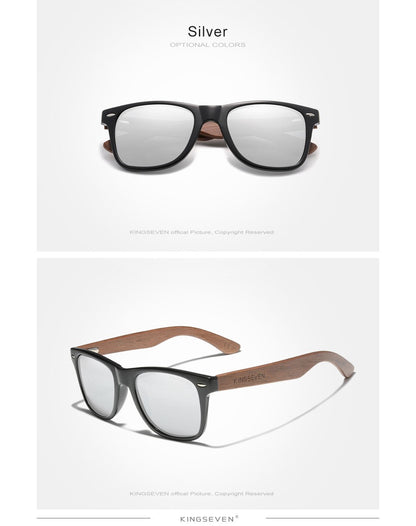KINGSEVEN Brand 2023 Fashion Handmade Natural Wooden Sunglasses For Men Women Polarized Sun Glasses UV400 Mirror Male Eyewear