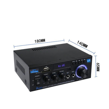 Amplificador de Áudio Bluetooth Digital AK45 HiFi MP3 Canal 2.0 Potência de Som AMP estéreo Casa Automotivo Carro para Alto-falantes MAX 350W*2