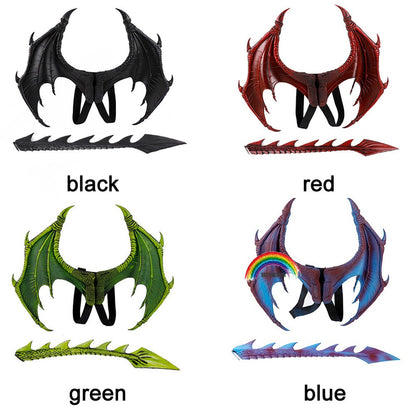 Animal Cospty Dragon Costume Purim Christmas Gift Carnival Party Cosplay Set Wing and Tail faucet Costume