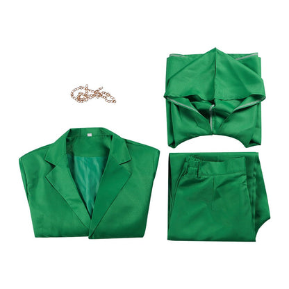 Doctor Doom Cosplay Costume Evil Scientist Victor Von Doom Green Uniform Coat Pants Suit Cape Halloween Party Role Play Outfit