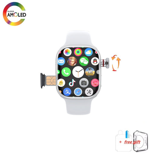 CD99 watch X 5G smartwatch 2.29inch AMOLED 5G LTE smart watch with 180 ° rotary camera GPS WiFi SIM card slot health monitoring
