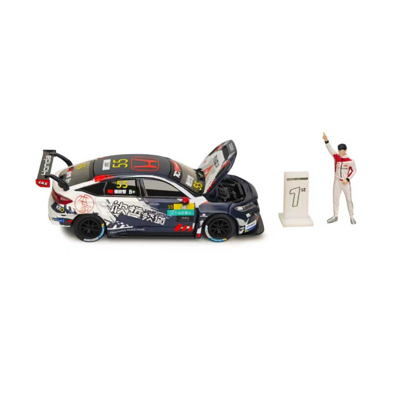 Novidade em Estoque Kilo Works 1:64 Honda Civic Type R Tcr 2025 Apa Xpo Exhibition Edição Limitada Modelos em Miniatura de Liga Fundida Brinquedos