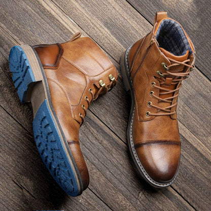 Botas masculinas retrô 2023, tamanhos 39-45, estilo confortável, de couro, para a primavera