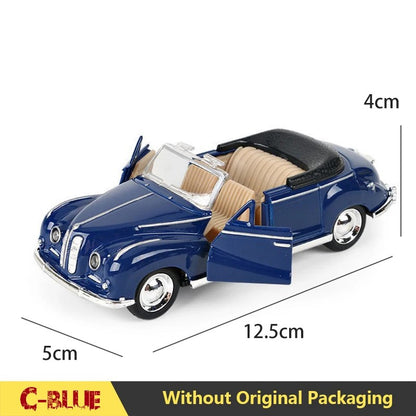 1:32 Alloy Diecast Mustang GT Classic Vintage Car Model Pull Back Car Miniature Vehicle Replica For Collection Gift for Kid