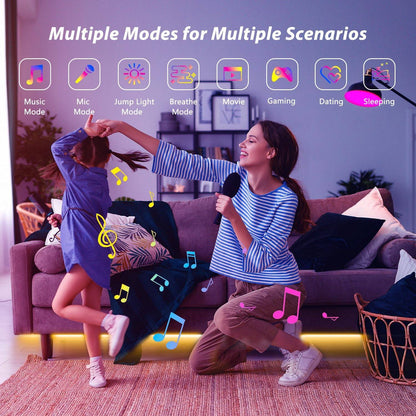 Smart LED Strip Lights 5m-20m Music Sync 5V RGB Led Light with App and Remote Control Christmas Party Room Decoration Lighting