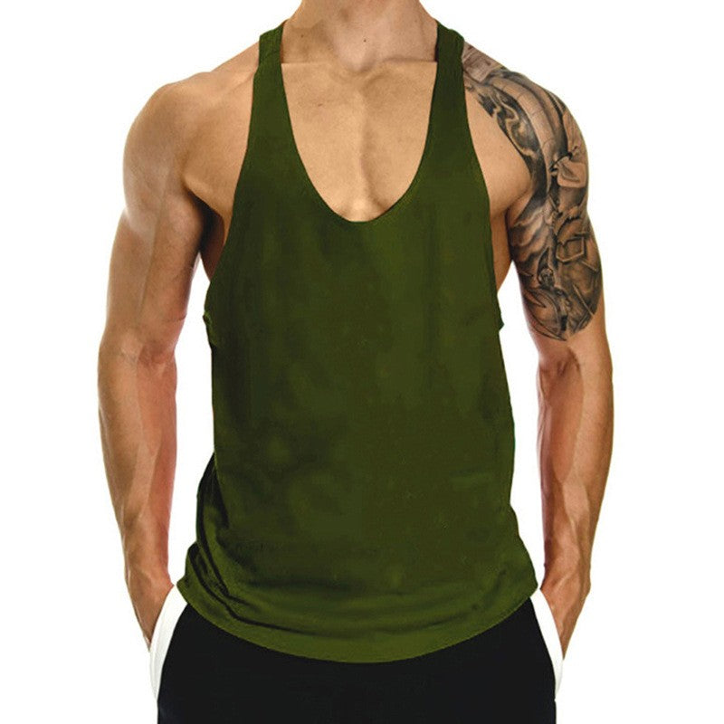 Men Cotton Tank Tops Quick Dry Gym Vest Male Bodybuilding Sleeveless Shirt Elastic Basketball Singlet Gym t-Shirt Man Clothing