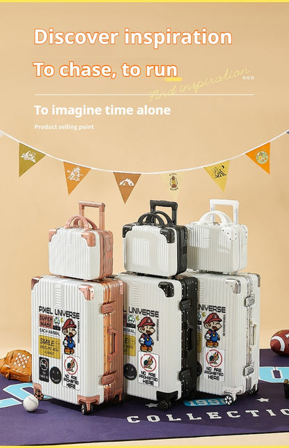 2025 New Large-capacity Suitcase 20/22/24/26/28-inch Cart Box Travel Boarding Case Portable Trolley Suitcase Roller Suitcase